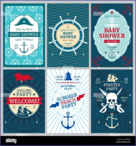 Nautical Birthday Party Invitation Template