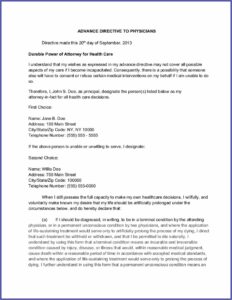 Nys Living Will Template