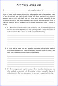 Nys Will Template