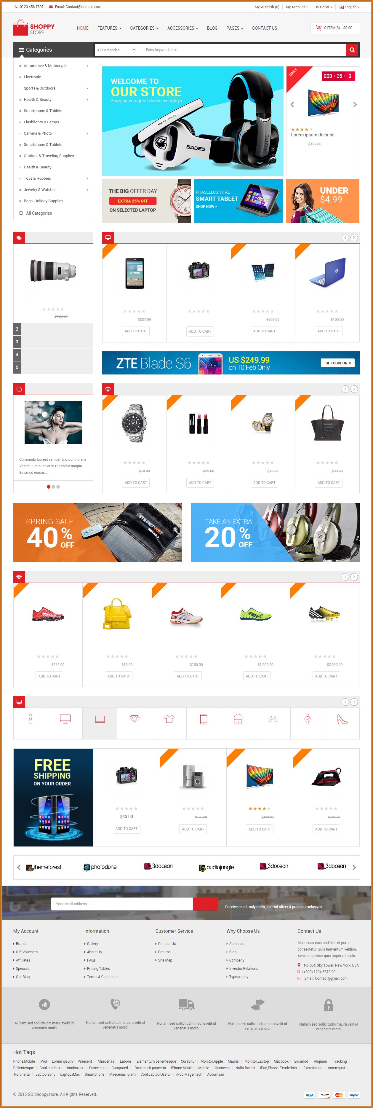 Opencart Responsive Themes
