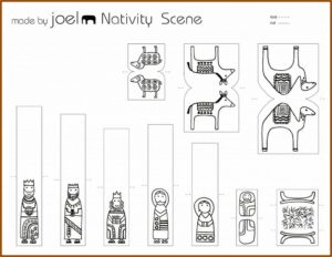 Paper Nativity Scene Template