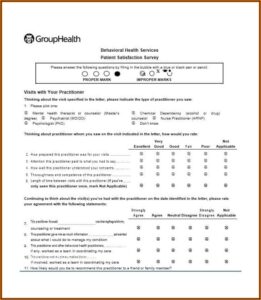 Patient Satisfaction Survey Questionnaire Free