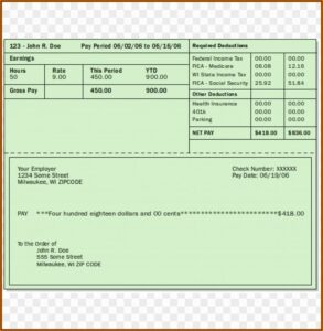 Payroll Check Template Free Download