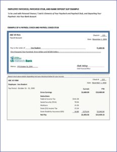 Payroll Statement Template