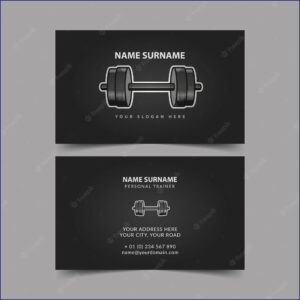 Personal Trainer Business Card Templates Free