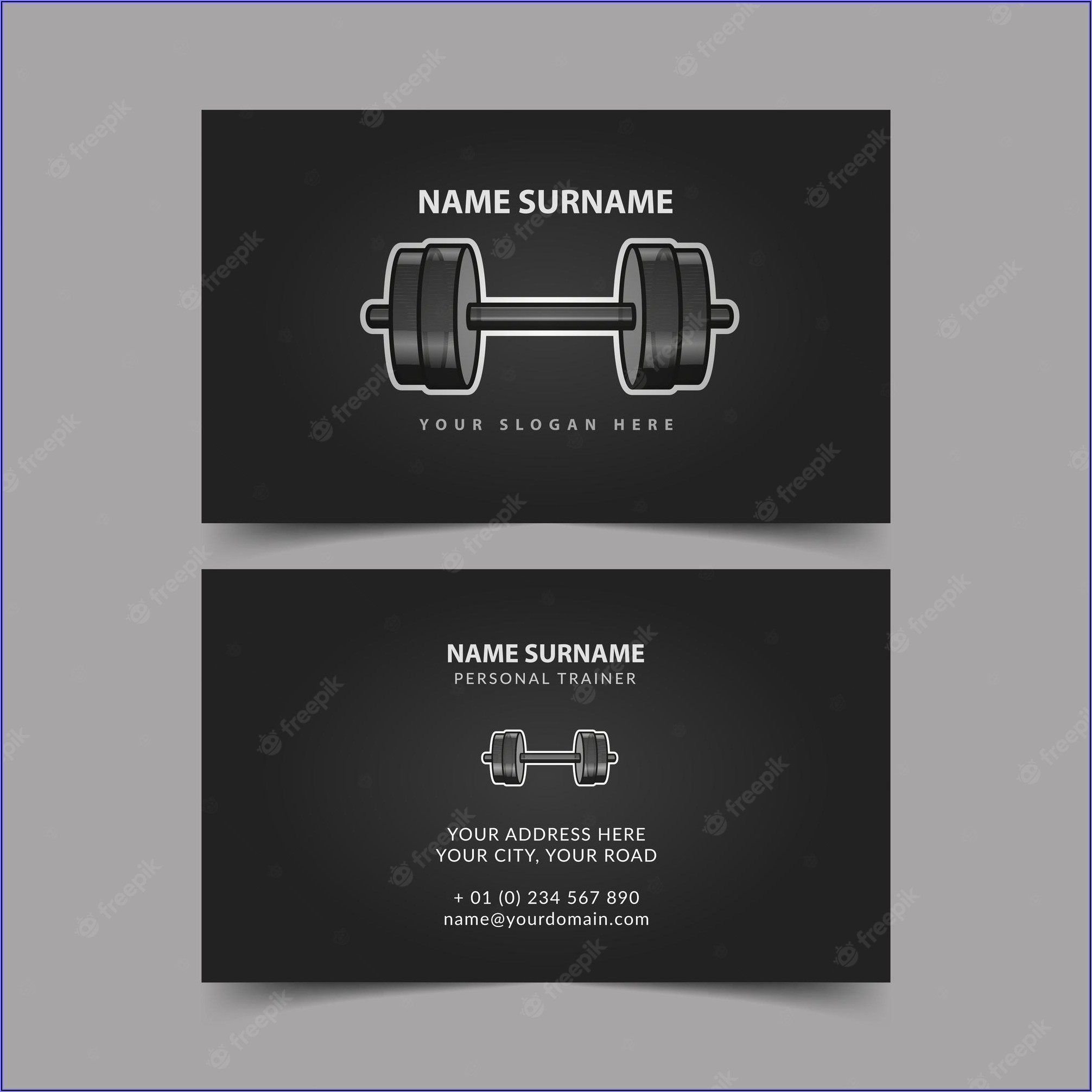 Personal Trainer Business Card Templates Free