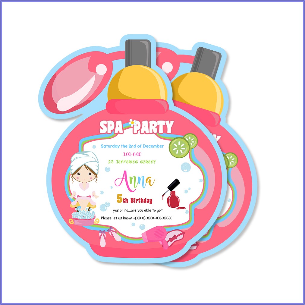 Princess Pamper Party Invitation Template