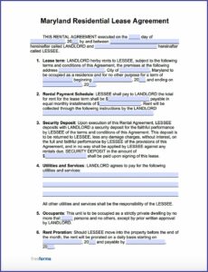 Private Landlord Rental Application Forms