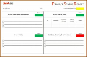 Project Report Template Excel