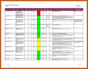 Project Status Report Template Excel Download