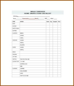 Property Inspection Report Template Word