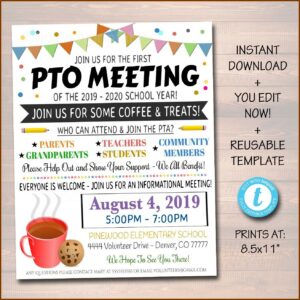 Pta Meeting Flyer Template Free