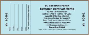 Raffle Ticket Printing Template