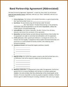 Real Estate Partnership Agreement Template