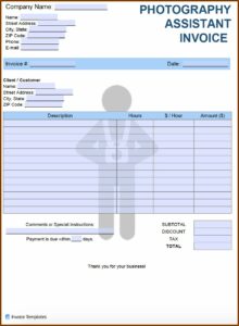 Real Estate Photography Invoice Template