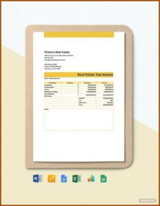 Real Estate Tax Invoice Template