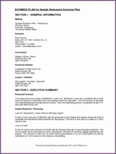 Restaurant Business Proposal Template Pdf