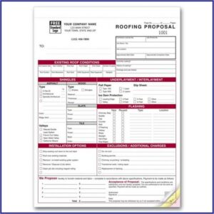 Roof Repair Estimate Sample