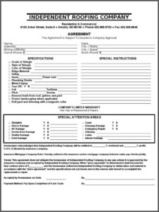Roof Repair Estimate Template