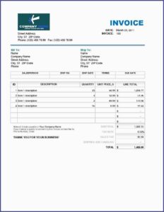 Roof Repair Invoice Template