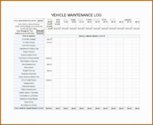 Semi Truck Maintenance Log Template
