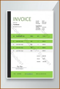 Simple Invoice Template Word Free Download