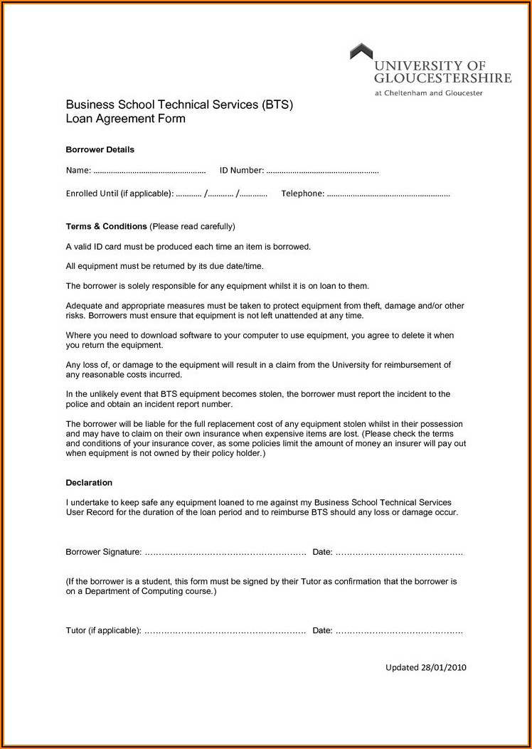 Small Business Loan Contract Template