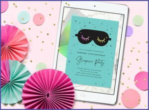 Spa Mask Party Invitation Template
