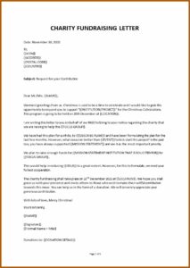 Sponsorship Letter For Donations Template
