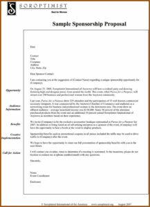 Sponsorship Proposal Template Free