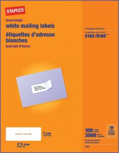 Staples Address Label Template 5160