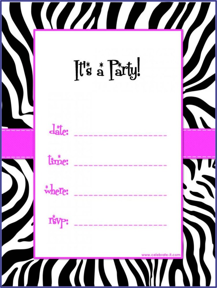 Teenage Girl Birthday Party Invitation Template