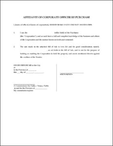 Template Affidavit Of Bona Fide Marriage