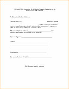 Template Of Affidavit Of Support