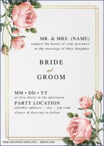 Vintage Wedding Invitation Templates Free Download