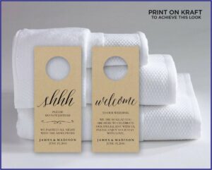 Wedding Door Hanger Template